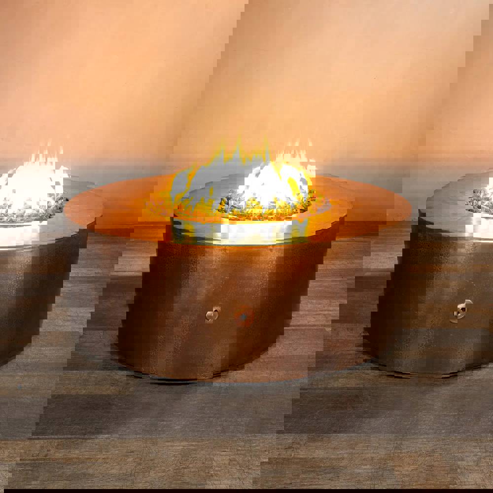 45 Moreno Gravity Round Copper Gas Fire Pit