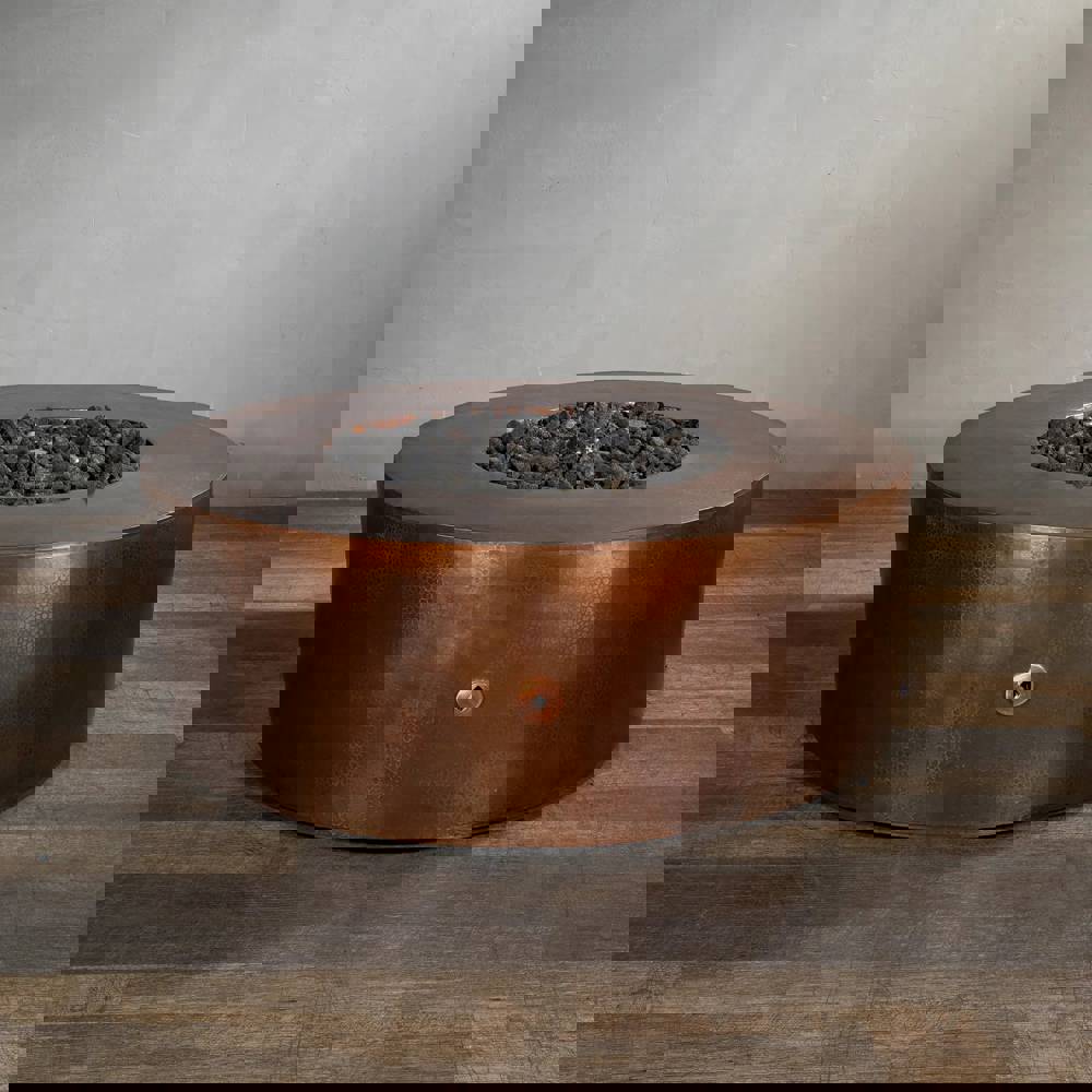 45 Moreno Gravity Round Copper Gas Fire Pit