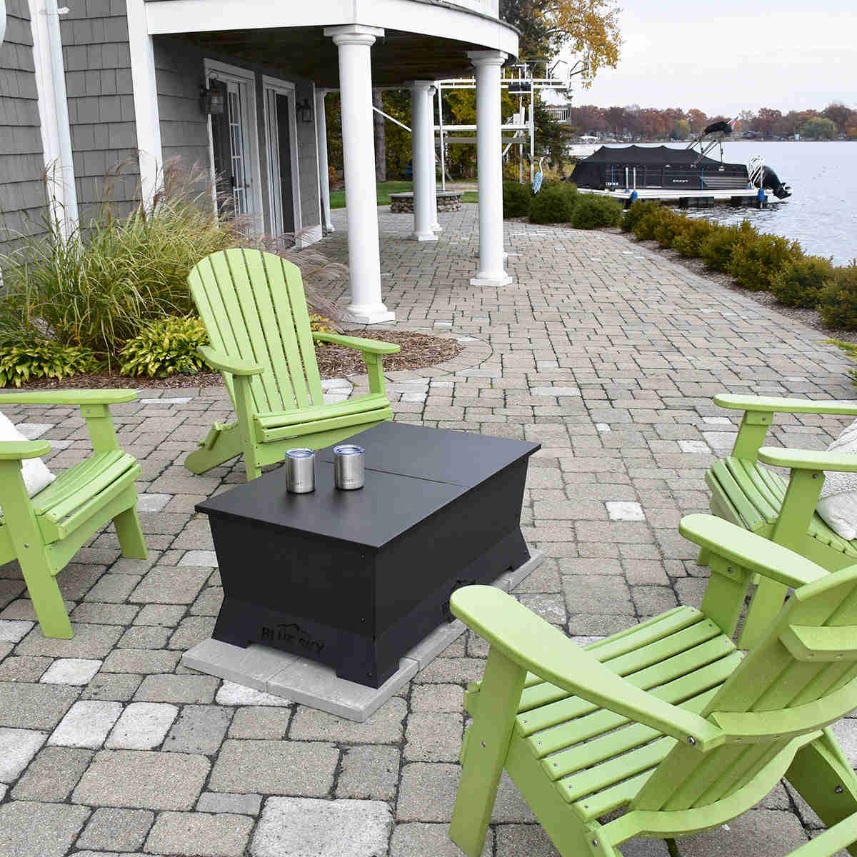 Rectangle Peak Smokeless Fire Pit Lid - Multi-Purpose Steel Cover for Patio Fire Pits