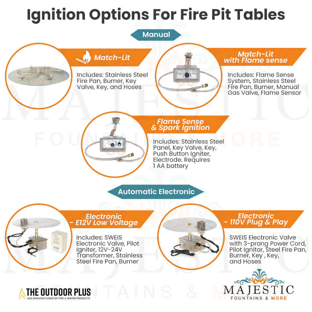 Outdoor Plus Fremont 24 Tall Rectangle Fire Pit with Free Cover