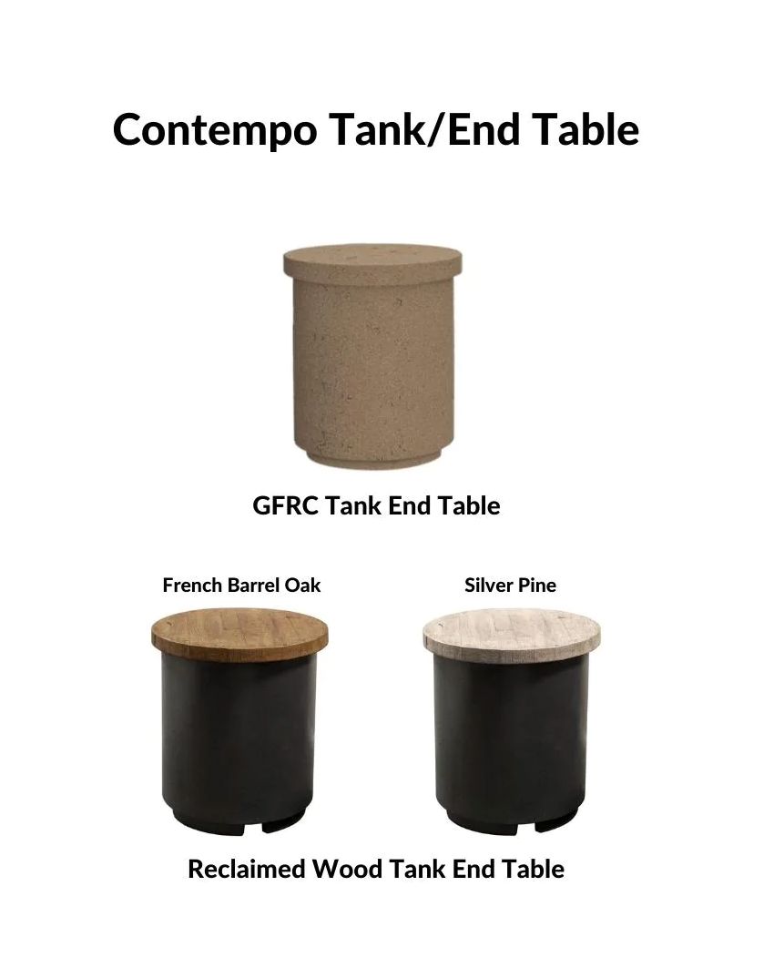 American Fyre Designs Contempo 52-Inch Concrete Rectangular Gas Fire Pit Table