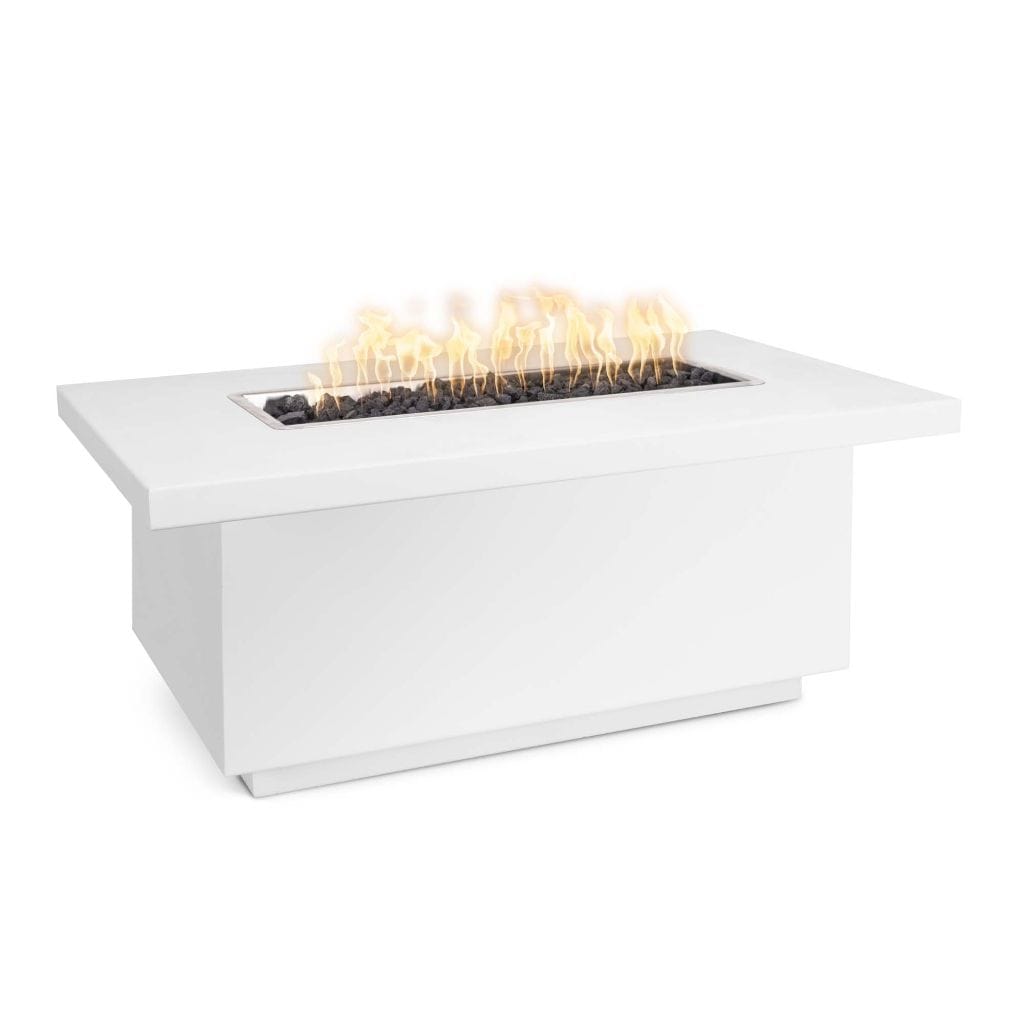 The Outdoor Plus 72 Fremont Powder Coated Steel Rectangle Fire Pit - 24 Inches Tall