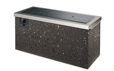 The Outdoor GreatRoom Company 48 Inch Stainless Steel Key Largo Linear Gas Fire Pit Table