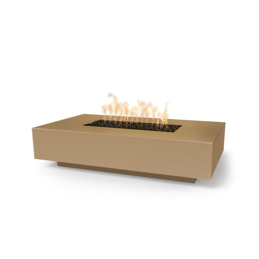 Top Fires Cabo 56-Inch Rectangular GFRC Gas Fire Pit Table - Match Lit