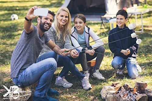 KBA Marshmallow Roasting Sticks 45 Long - Set of 8 Telescoping Smores Sticks for Fire Pit