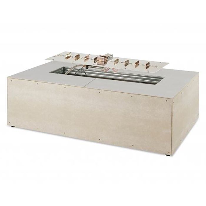 Outdoor Greatroom - 60 Linear Ready-to-Finish Fire Pit Table Base with Aluminum Top