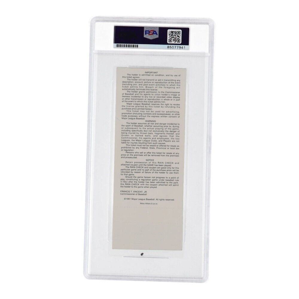 Nolan Ryan Autographed 1991 All-Star Game Ticket Stub (PSA 10) - Skydome, Toronto