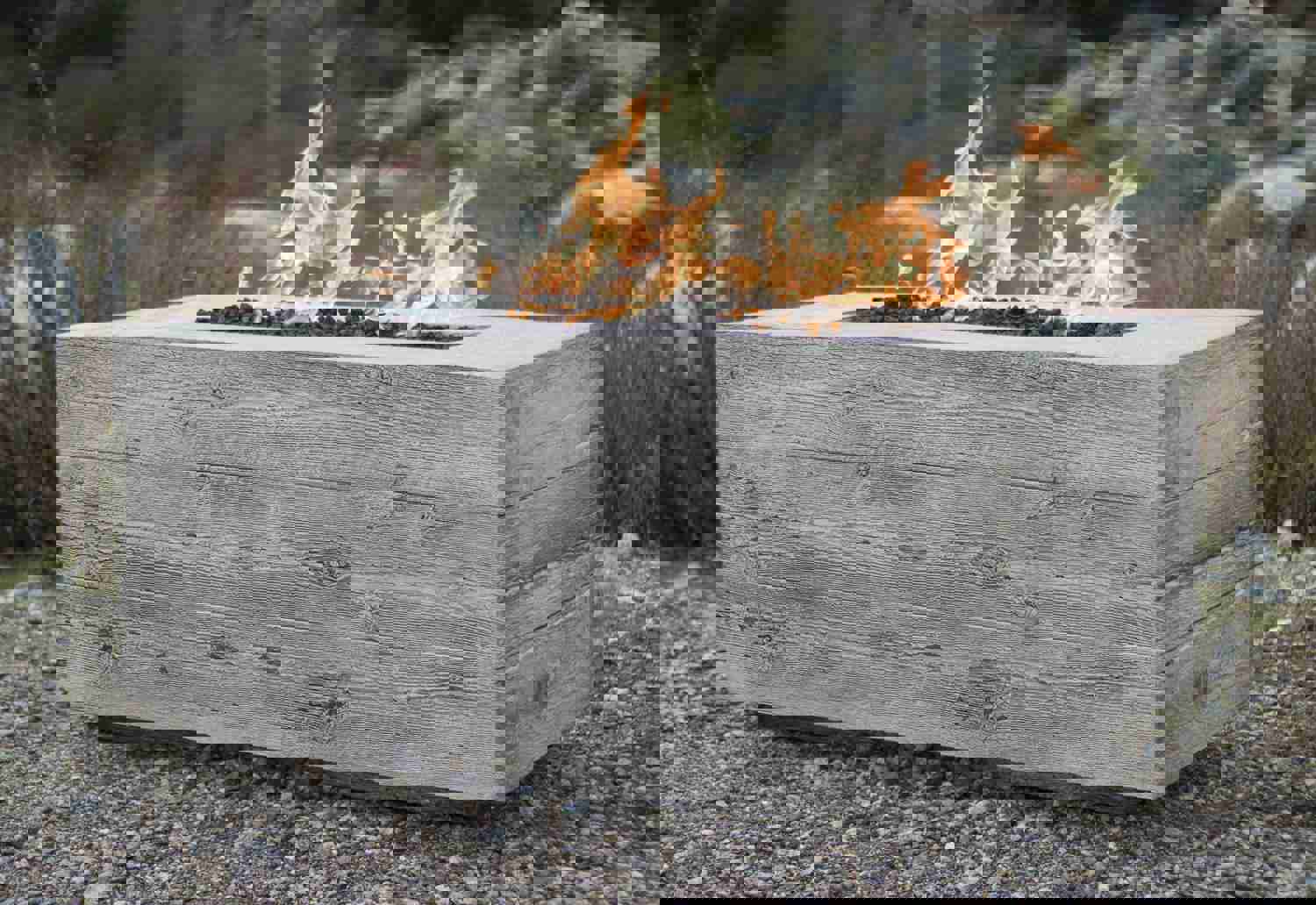 Outdoor Plus Catalina Wood Grain Fire Pit
