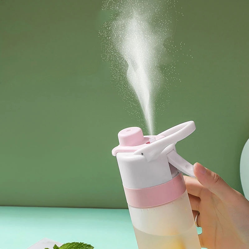 Large Capacity Spray Water Bottle for Outdoor Sports and Fitness