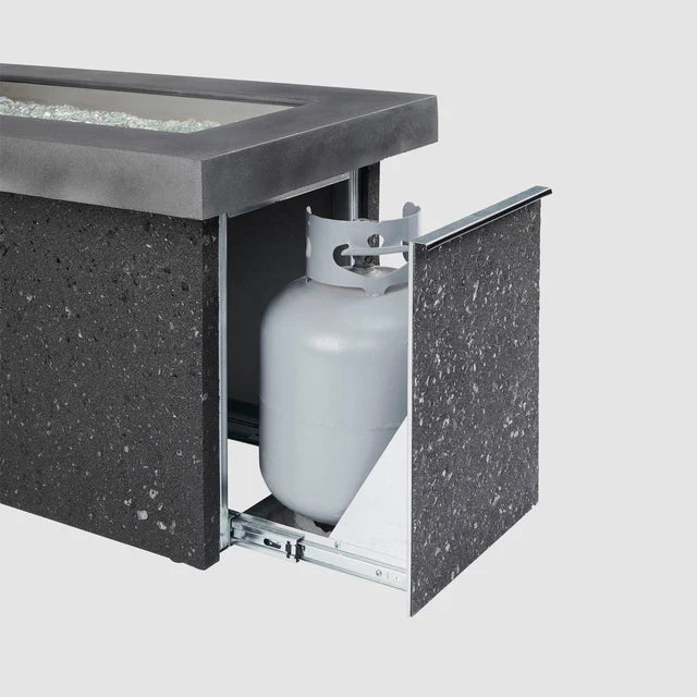 Gray Key Largo Linear Gas Fire Pit Table by Outdoor Greatroom Company