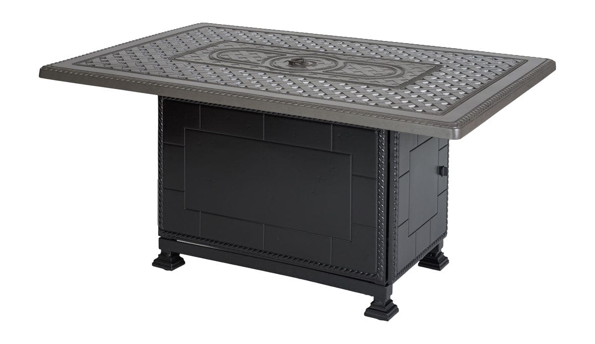 Gensun - Grand Terrace Cast Aluminum 56 x 38 Rectangular Gas Fire Pit Top