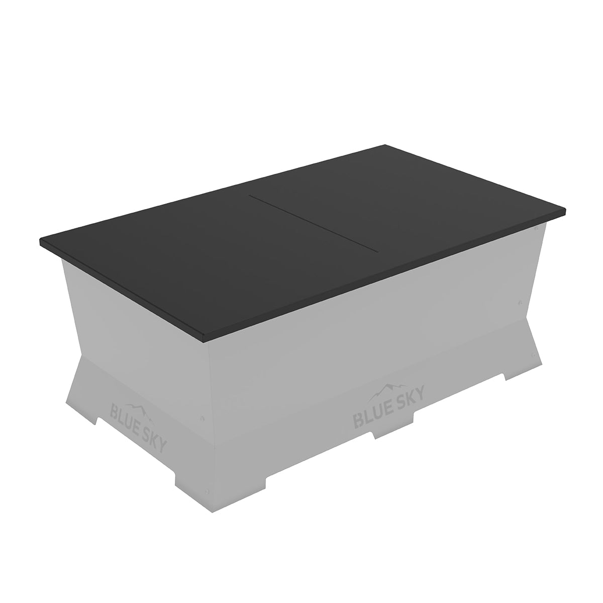 Rectangle Peak Smokeless Fire Pit Lid - Multi-Purpose Steel Cover for Patio Fire Pits