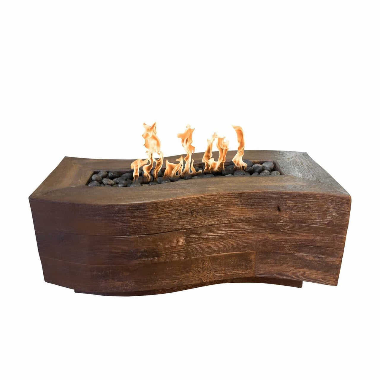 The Outdoor Plus Big Sur Wood Grain Fire Pit 60 inches