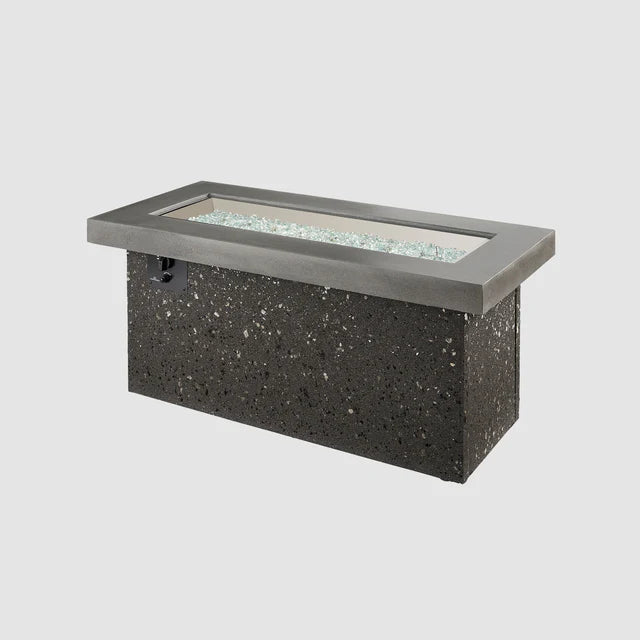 Gray Key Largo Linear Gas Fire Pit Table by Outdoor Greatroom Company