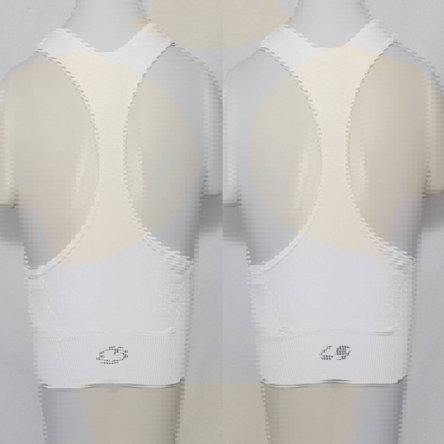 Champion N9169 Wire Free Racerback Sports Bra - Medium, White