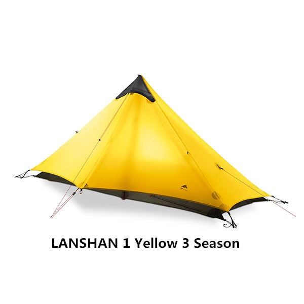 LanShan 2 3F UL GEAR Ultralight Camping Tent for 1-2 Persons, 3-4 Season, 15D Silnylon Rodless Design