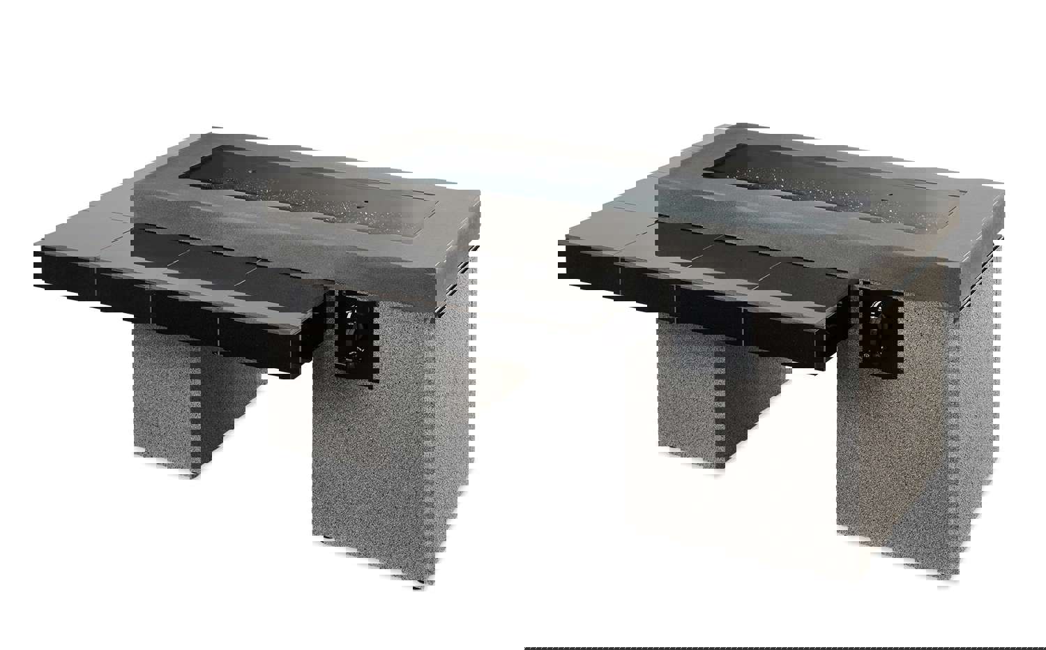 Outdoor Greatroom UPT-1242 Black Uptown Linear Gas Fire Pit Table