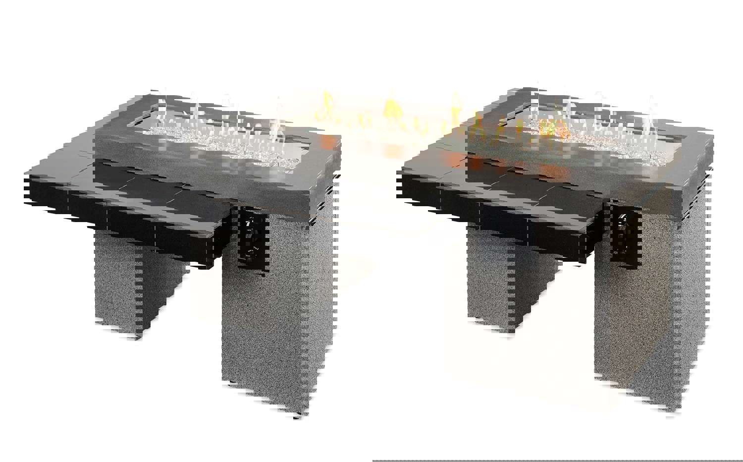 Outdoor Greatroom UPT-1242 Black Uptown Linear Gas Fire Pit Table