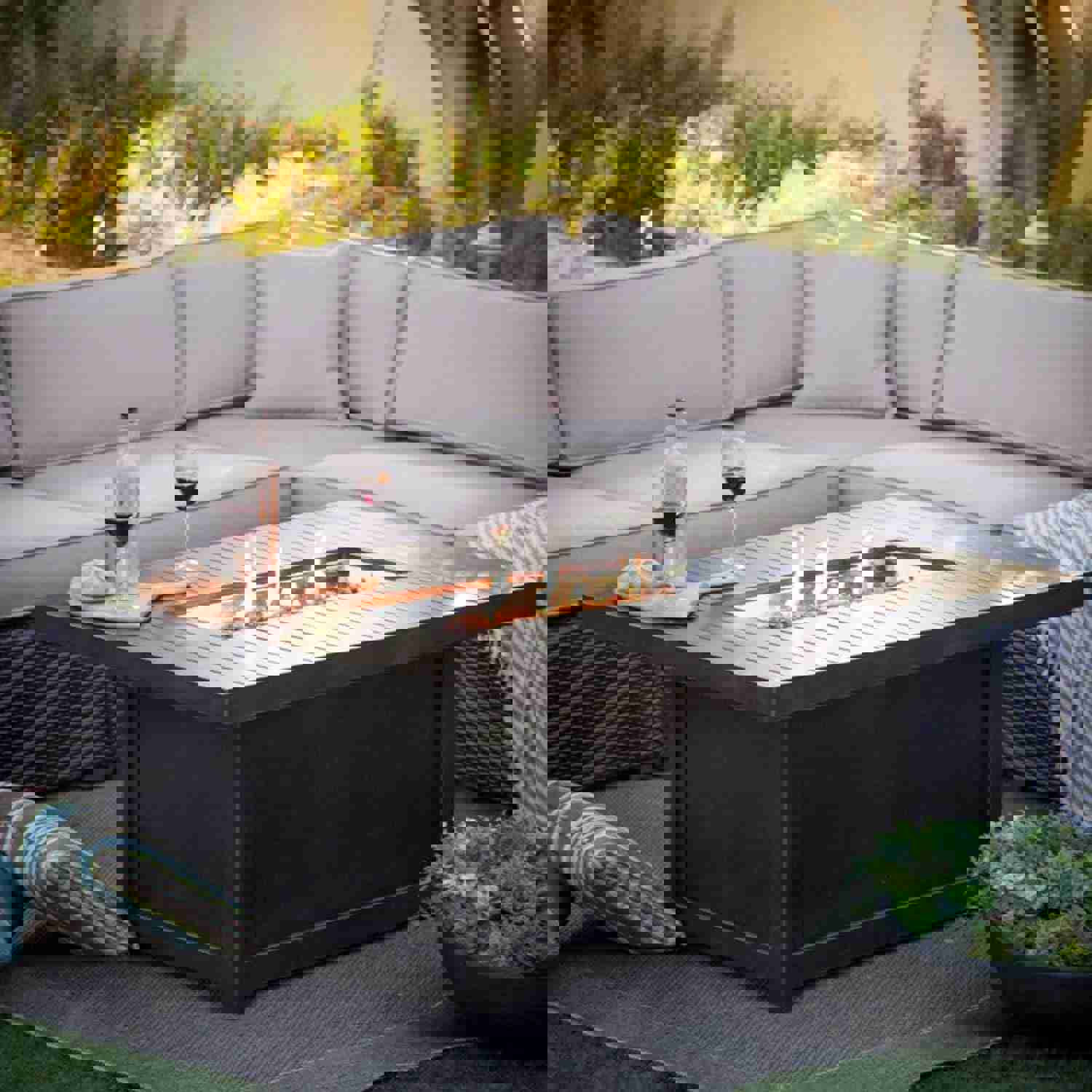 Napoleon St. Tropez Rectangle Propane Patioflame Fire Pit Table