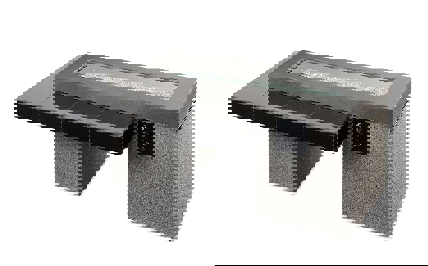 Outdoor Greatroom UPT-1242 Black Uptown Linear Gas Fire Pit Table