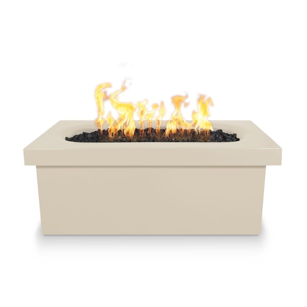Top Fires Ramona 60-Inch Rectangular GFRC Gas Fire Pit Table - Flame Sense