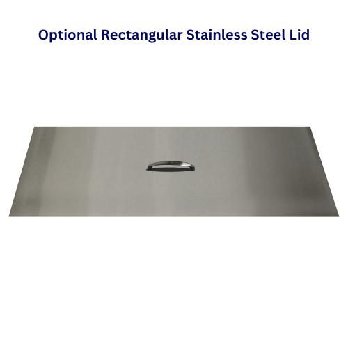 The Outdoor Plus 48 Rectangular Salinas Fire Table - Stainless Steel