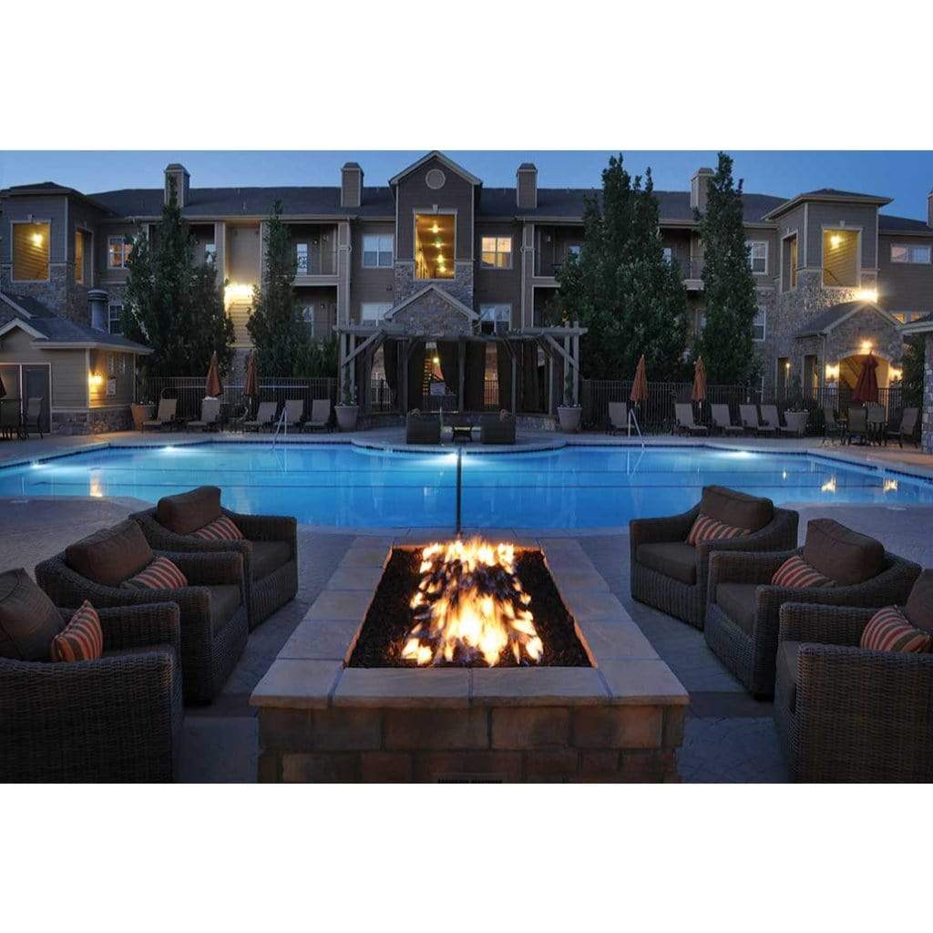 HPC 36 x 14 Rectangle Enclosure H-Burner Electronic Ignition Fire Pit