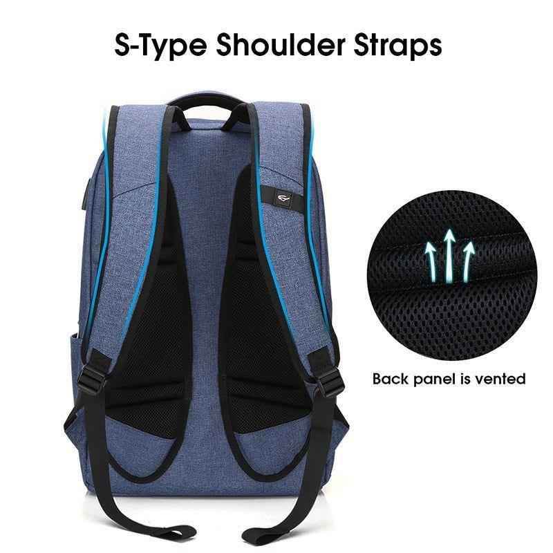 Large Capacity Cool Backpack S01 with USB Charging for Men & Women