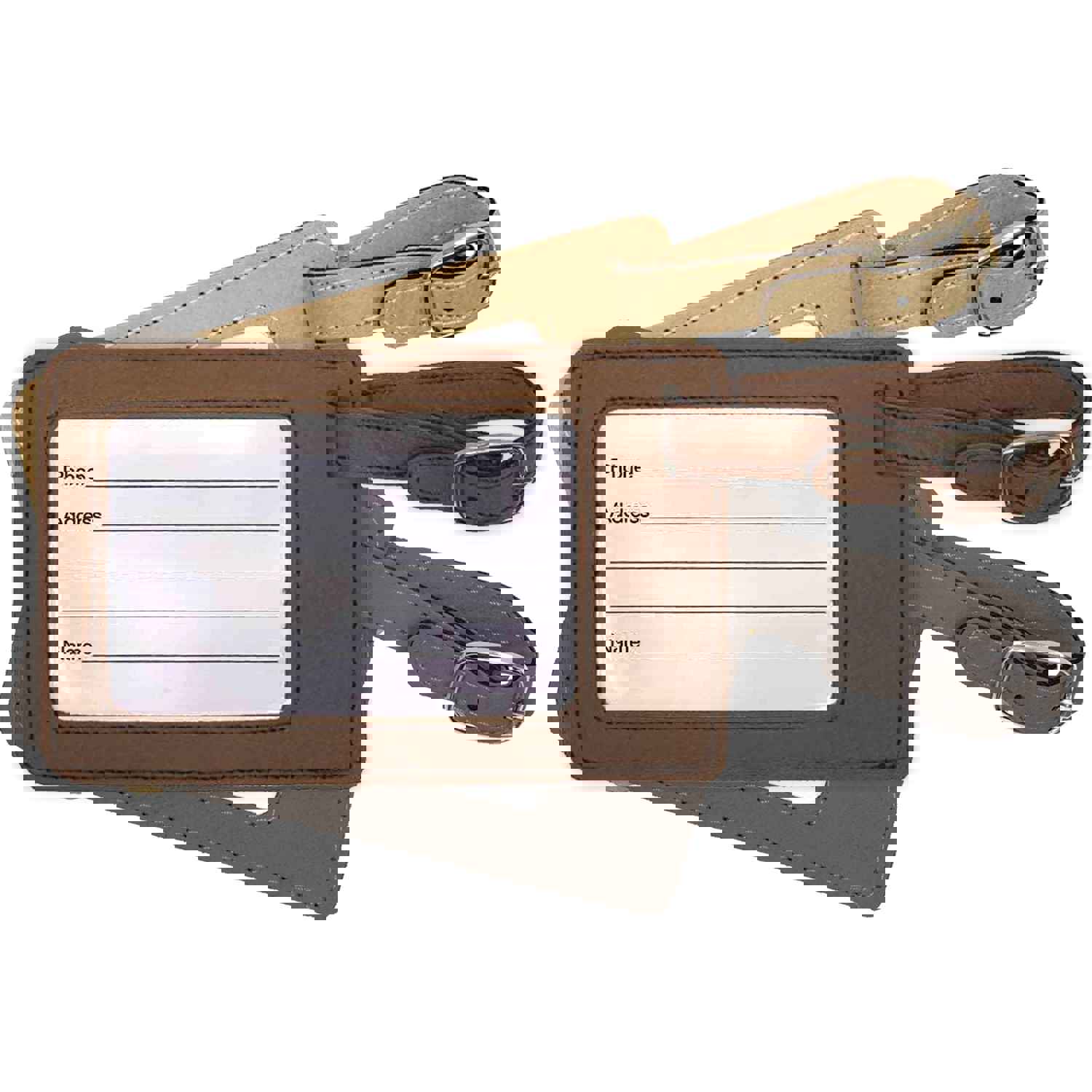 Personalized Engraved Golf Bag Tag - Custom Leather Luggage Tag & Sports Gift