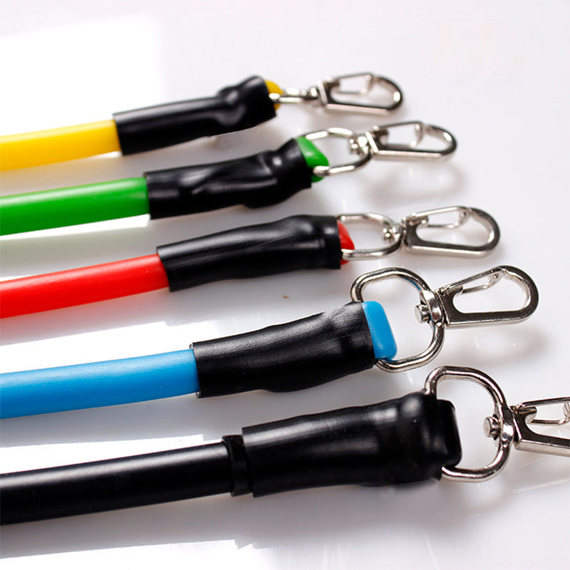 Elastic Rope Fitness Set for Men and Women - 12 Piece Resistance Band (100 lb.)