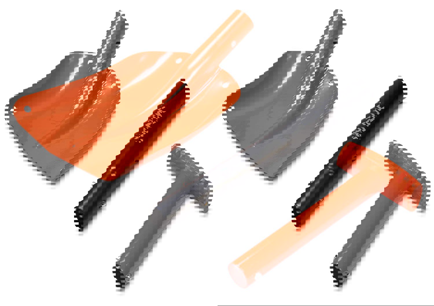 Lifeline 4017 Aluminum Sport Utility Shovel, 3-Piece Collapsible Design, Orange