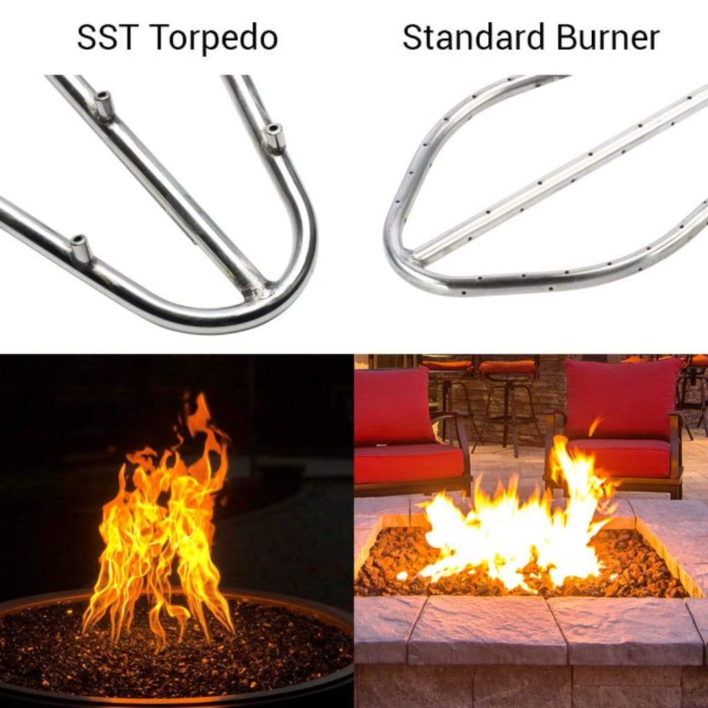 HPC 80 x 24 Rectangle Enclosure Small Tank Trough Burner Push Button Flame Sensing Fire Pit