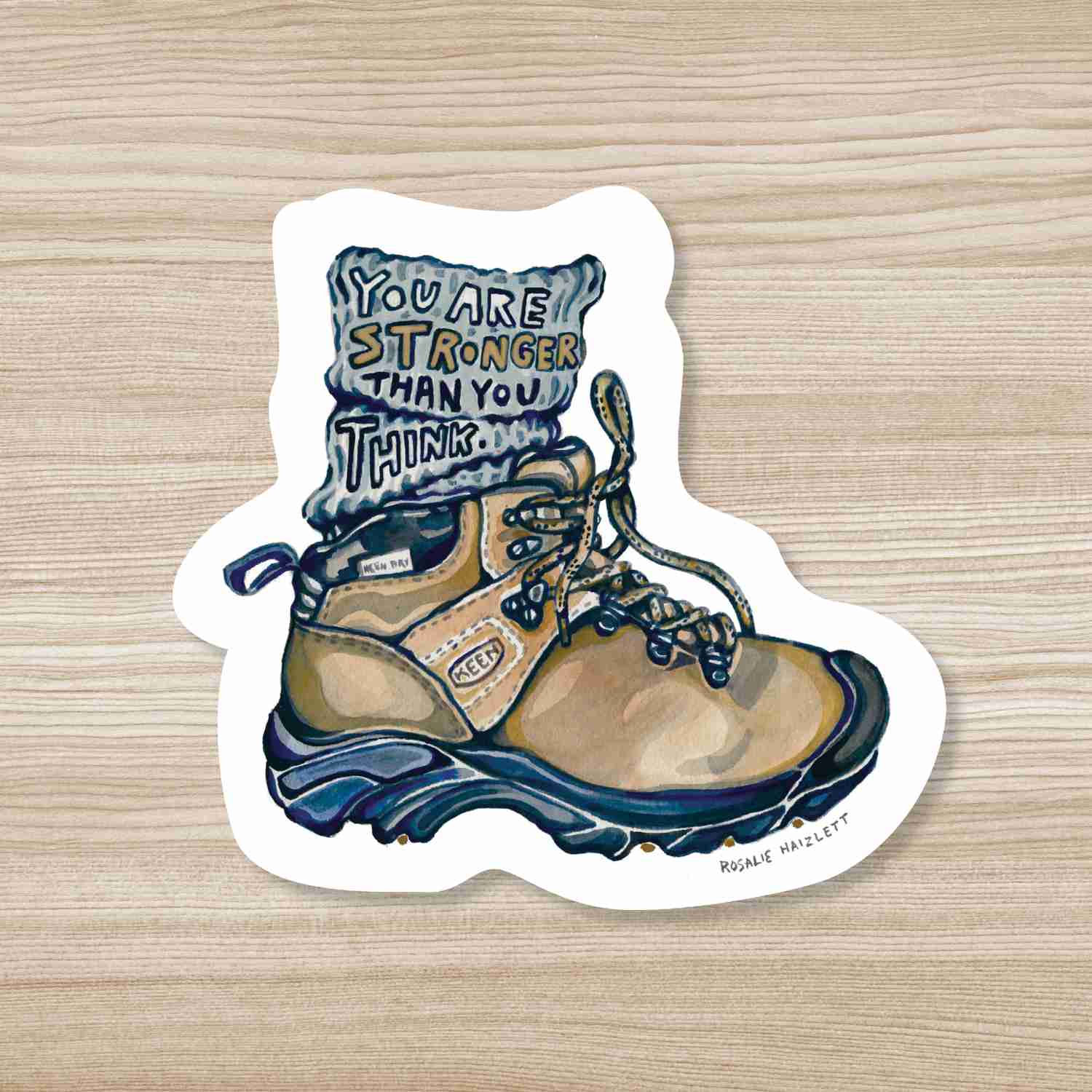 Hiking Boot Waterproof Sticker - Motivational Vinyl Decal