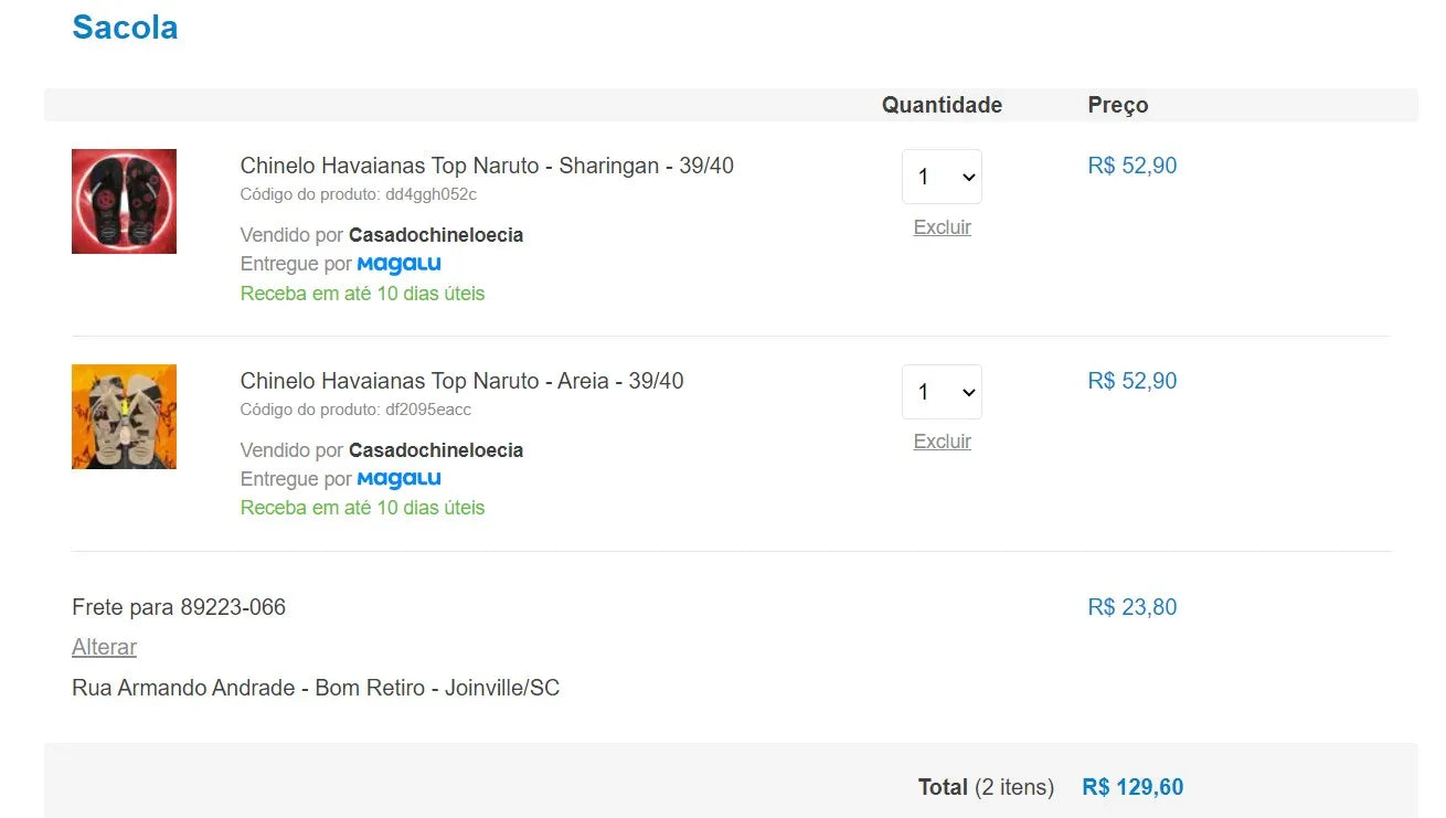 Havaianas Brazil - 3 Pairs of Themed Flip Flops (Naruto & Fortnite) - Size 39/40