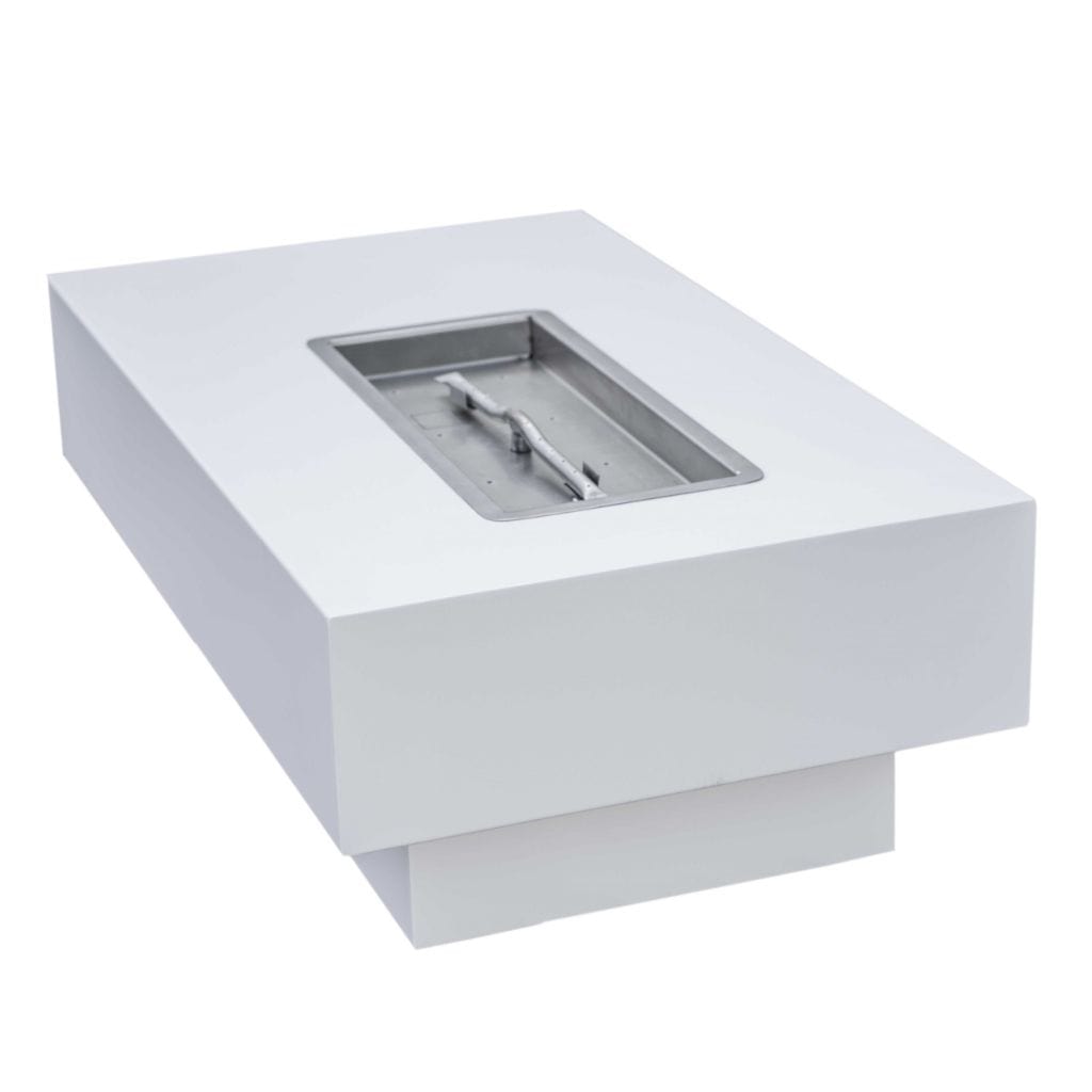 San Juan 96 Powder Coated Steel Rectangle Fire Pit Table - The Outdoor Plus