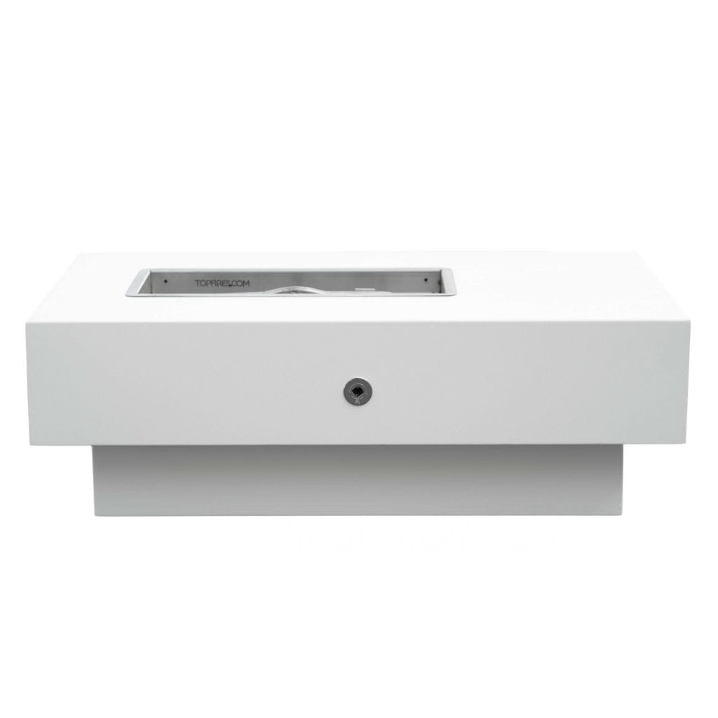 San Juan 96 Powder Coated Steel Rectangle Fire Pit Table - The Outdoor Plus