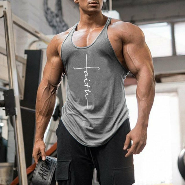 Men's Gym Tank Top - Fitness Sleeveless Vest Shirt for Workouts