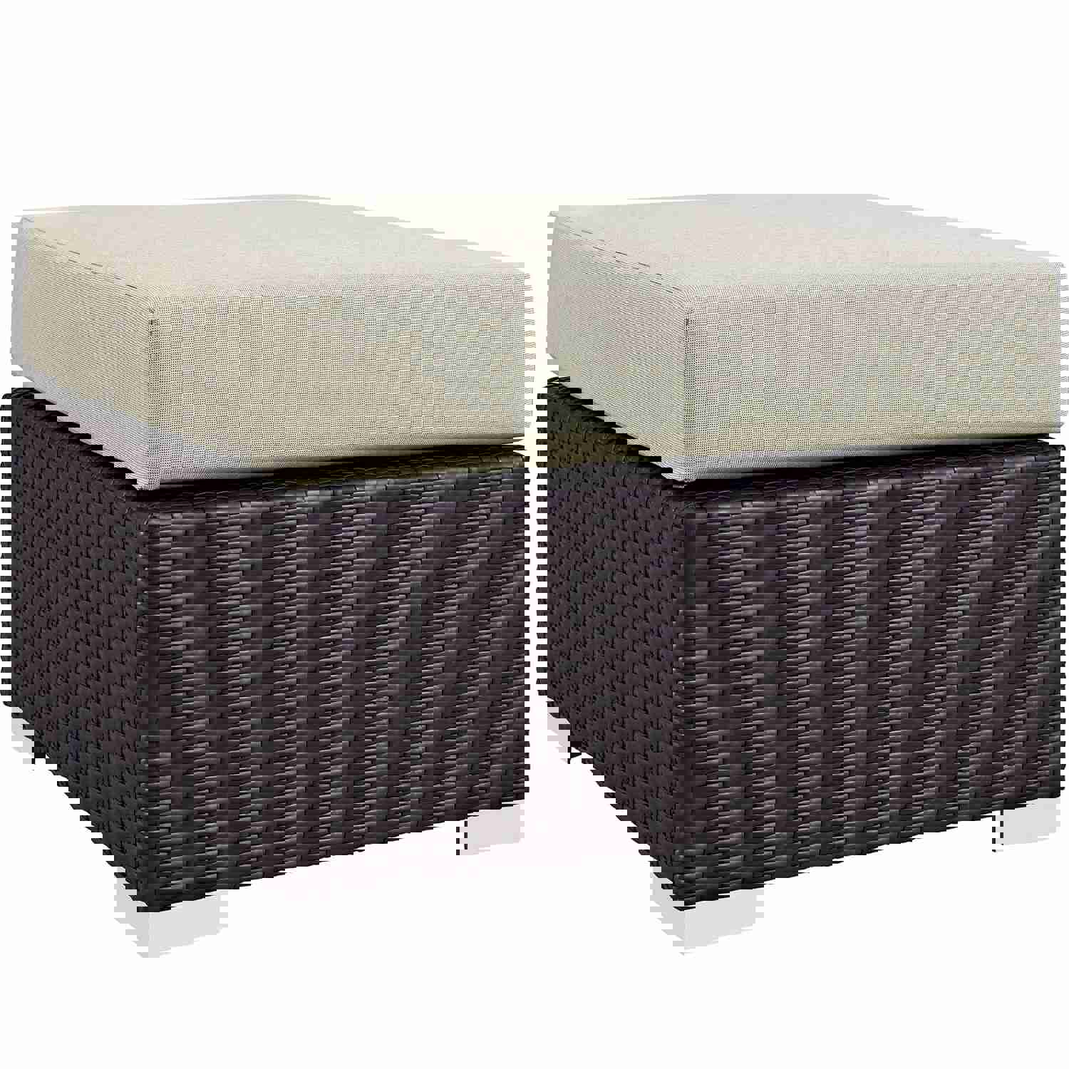 Convene 3 Piece Outdoor Patio Set with Fire Pit in Espresso Beige