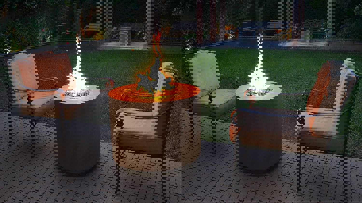 The Outdoor Plus Beverly Powder Coated Steel Fire Pit 30 inches - Elegant and Durable Outdoor Essential