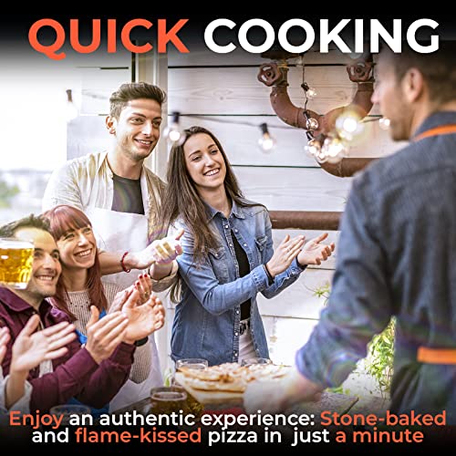 Keystone Peak Festa Outdoor Pizza Oven - Dual Fuel (Wood & Gas), Fast Heating, 5-Year Warranty