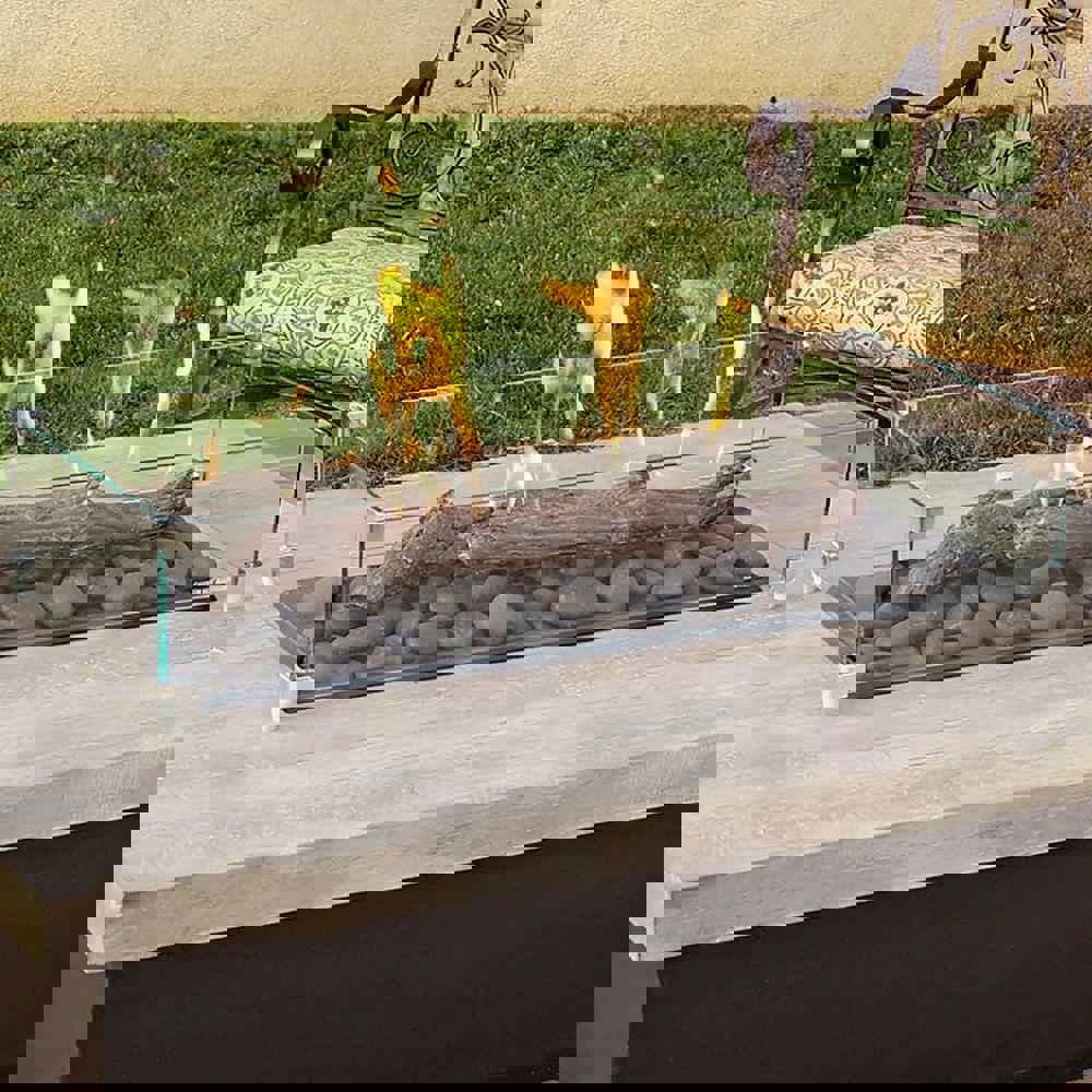 American Fyre Designs Contempo 52-Inch Reclaimed Wood Rectangular Gas Fire Pit Table