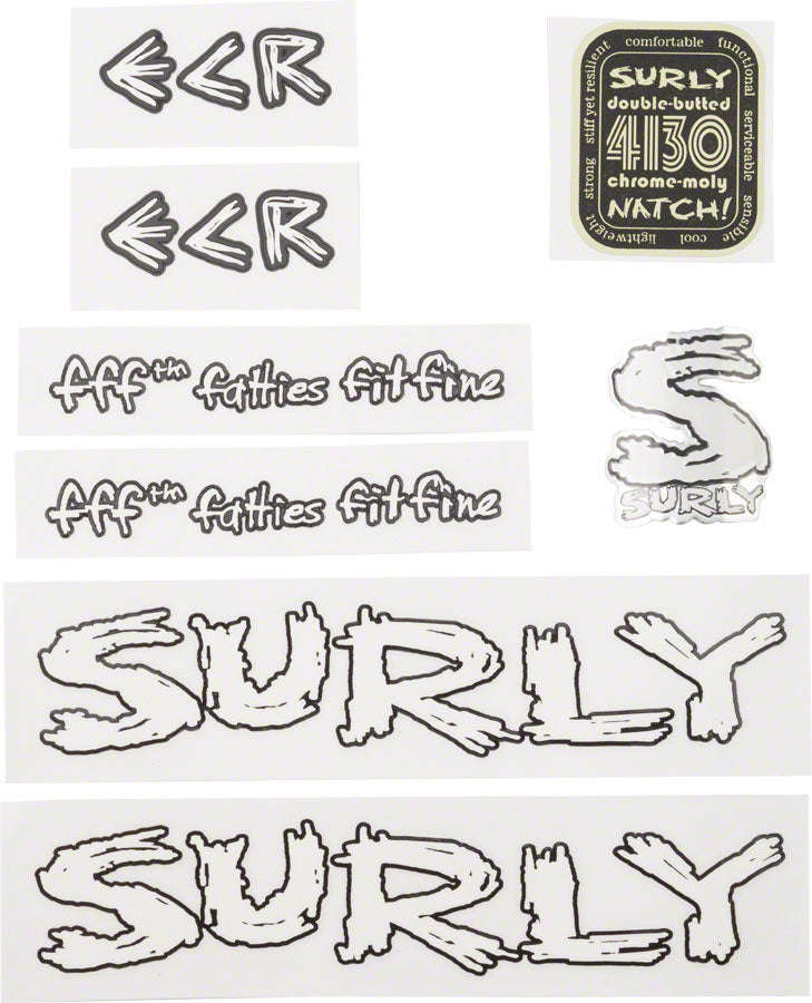 Surly ECR Decal Set for Bike Frame Repair and Customization