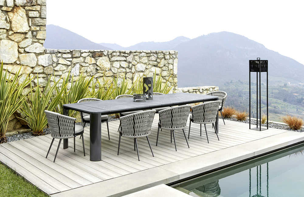 Oasi Outdoor Rectangular Table with Stone Top