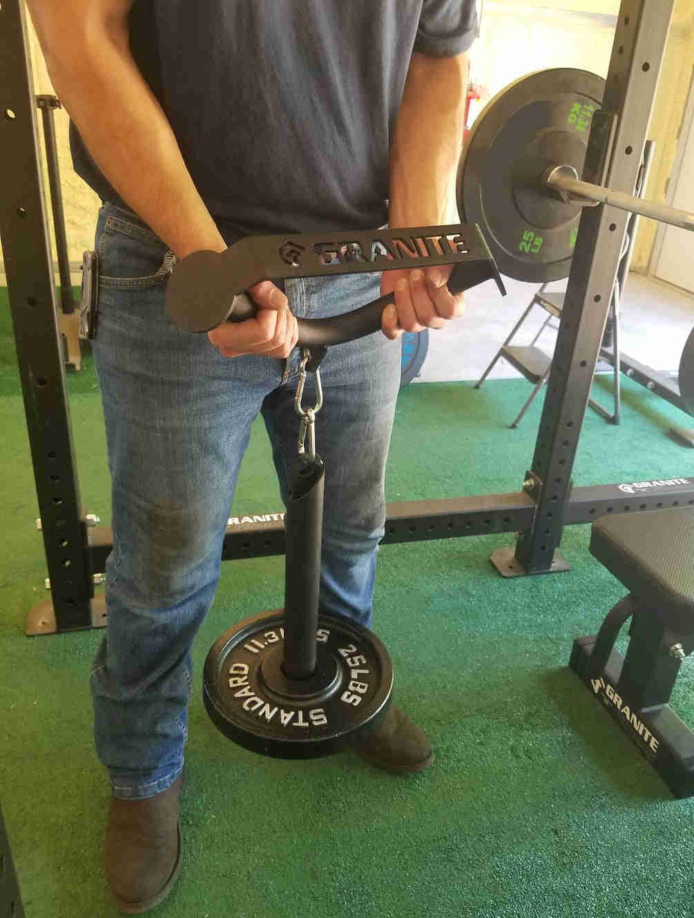 Granite Fitness TheMachine V Grip Handle & Carabiner - FREE SHIPPING