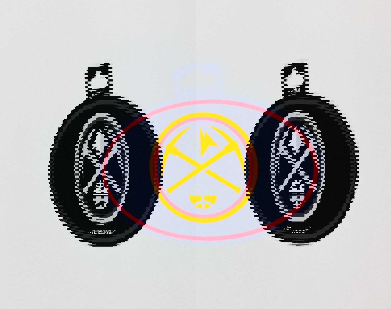 Denver Nuggets Oval Decal Full Color Sticker - 3.75 x 5.75 Inches - Officially Licensed