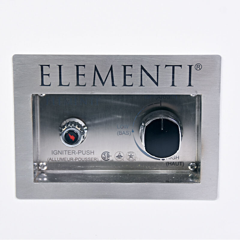 Elementi Bianco White Marble Porcelain Fire Pit Table - OFP103BW