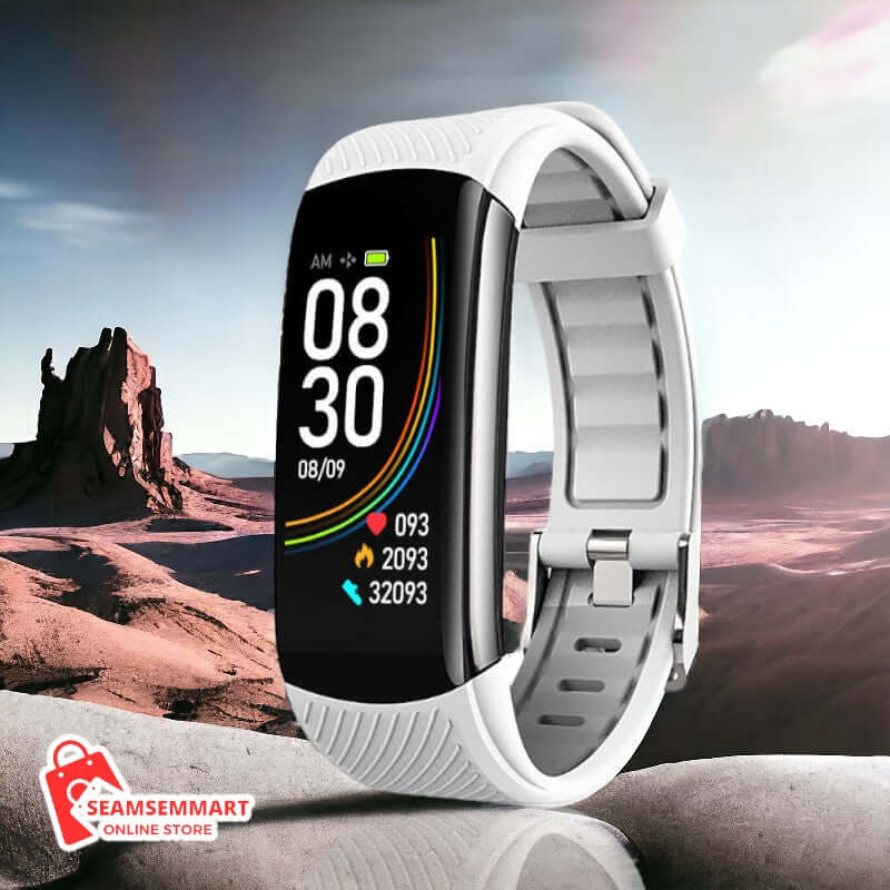 Smart Health Monitoring Fitness Bracelet with Real-Time Temperature Tracking