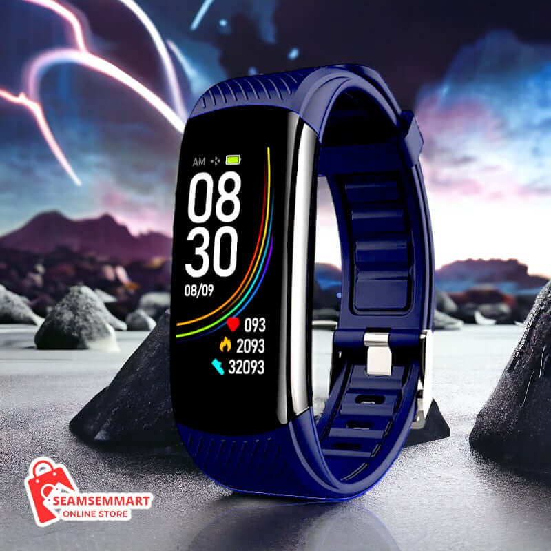 Smart Health Monitoring Fitness Bracelet with Real-Time Temperature Tracking