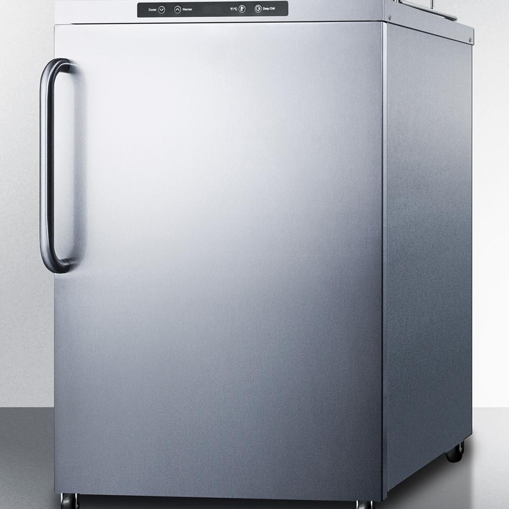 Summit SBC635MOSNK 24 Stainless Steel Freestanding Outdoor Kegerator with Digital Thermostat