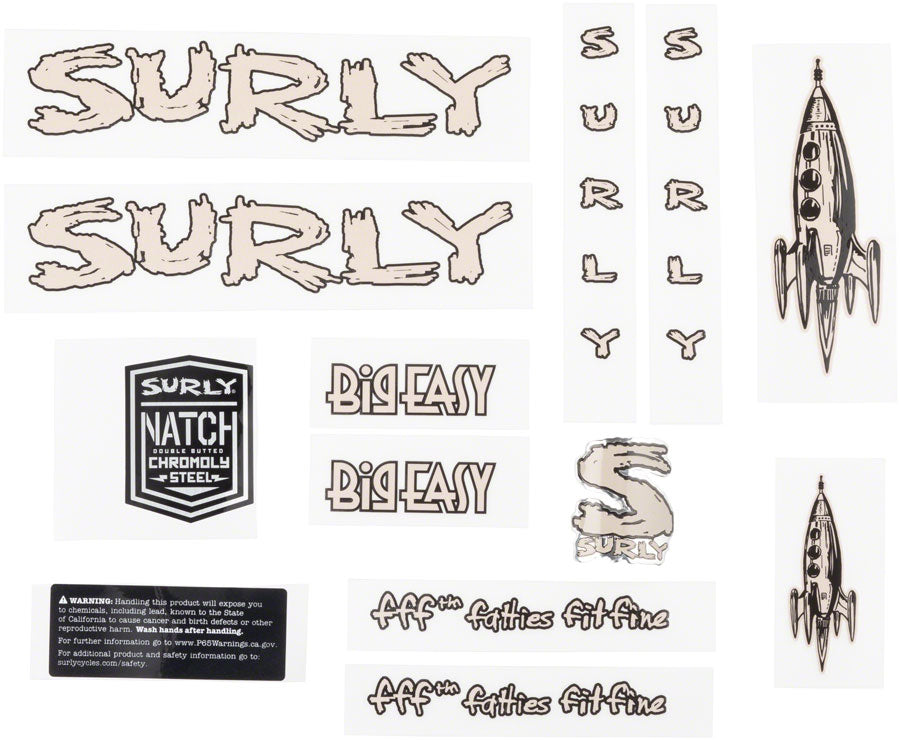 Surly Big Easy Frame Decal Set for Repair and Customization